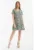 Rochie mini cu decolteu in V si model floral