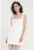 Rochie mini cu detalii brodate cu aplicatie cu funda