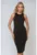 Rochie mini –  cu guler halter – neagra