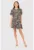 Rochie mini cu maneci scurte si imprimeu floral DA1803 MULTI