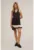 Rochie mini cu model in doua tonuri si decolteu in V