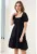 Rochie mini dama – HiCCUP – forma A – decolteu patrat – bumbac/poliester – negru