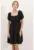 Rochie mini dama – HiCCUP – decolteu patrat – bumbac/poliester – negru