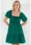 Rochie mini dama  decolteu patrat – forma de A – bumbac/poliester – verde