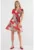 Rochie mini dama  imprimeu floral – decolteu V – textil – multicolor