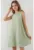 Rochie mini dama –  viscoza/in – decolteu rotund – fara maneci – verde