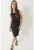 Rochie mini –  decupata cu inchidere cu nod – neagra – jerseu