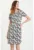Rochie mini din amestec de in cu model floral