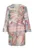 Rochie mini din amestec de matase cu model grafic