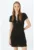 Rochie mini dreapta cu fenta cu fermoar