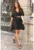 Rochie mini evazata cu centura –