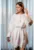 Rochie mini evazata cu maneci bufante si broderie