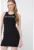 Rochie mini fara maneci cu imprimeu logo frontal