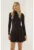 Rochie mini –  guler – negru – poliester