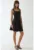 Rochie mini –  guler patrat – maneci lungi – negru – tricot