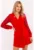 Rochie mini in A cu decolteu cache-coeur si paiete –