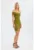 Rochie mini –  mulata – umeri goi – verde – textil