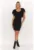 Rochie mini neagra  bumbac – spate descoperit – marimea
