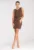 Rochie mini pentru dama poliester/elastan – maro –