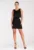 Rochie mini piele intoarsa – negru – material delicat