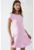 Rochie mini –  roz – jerseu