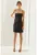 Rochie mini –  satin – negru