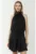 Rochie mini –  texturata cu guler inalt – neagra – textil