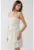Rochie mini –  texturata – volane – bej – jerseu