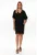 Rochie mini tip tricou cu decolteu in V si buzunare laterale