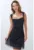 Rochie mini –  tul cu imprimeu – guler inima – albastra