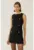 Rochie mini –  tweed – negru