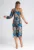 Rochie model abstract – cu un singur umar – cu maneci lungi – multicolor – poliester