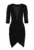 Rochie mulata L012 – asimetrica – neagra – bumbac 95% –