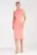 Rochie mulata – cu guler – coral – viscoza