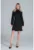 Rochie neagra M831 – eleganta – cu maneci lungi bufante – 65% poliester – 30% viscoza