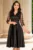 Rochie neagra eleganta midi in clos Inna