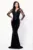 Rochie neagra tip sirena eleganta cu broderie aplicata