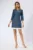 Rochie office cu fundite din strass-uri si volanas Dariela Denim