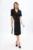Rochie office cu model petrecut si pliuri Pierra Neagra