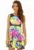 Rochie plisata cu imprimeu floral