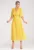 Rochie plisata – galbena – viscoza –