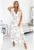 Rochie plisata midi cu volanase –