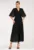 Rochie plisata midi – eleganta – poliester – neagra –