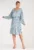 Rochie poliester – albastra – alba – floral –