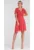 Rochie portocalie – tul – decolteu plic – maneci scurte – evazata – mulata in talie –