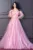 Rochie pretioasa rose Patrizia din tulle cu sclipici si margele