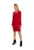 Rochie pulover Cu decolteu in V – Acril – Nylon – Rosu