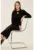 Rochie –  rochie midi tricotata – guler choker – negru – tricot