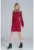 Rochie rosie – cu maneci lungi bufante – poliester