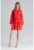 Rochie rosie – eleganta – cu volane – poliester